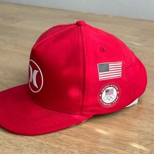 HURLEY NIKE DRI FIT HAT CAP Red Nike  Snapback United States Olympic Team